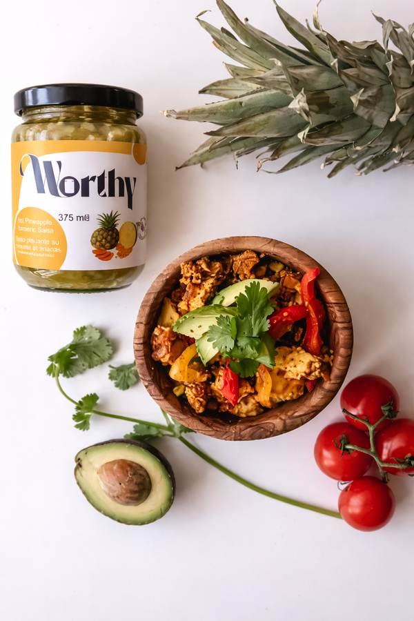 Worthy’s Hot Pineapple Tofu Scramble