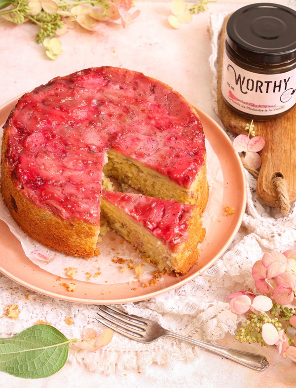 Worthy’s Upside-Down Rhubarb Cake